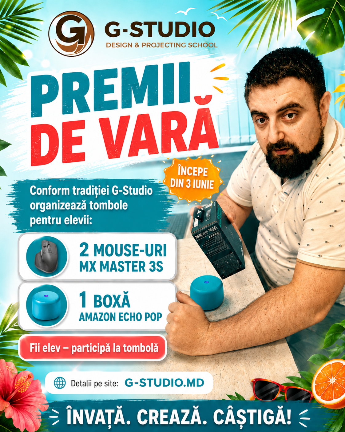 G-Studio premii de vara vert — G-STUDIO — cursuri BAZIS-Mebelshchik în Chișinău